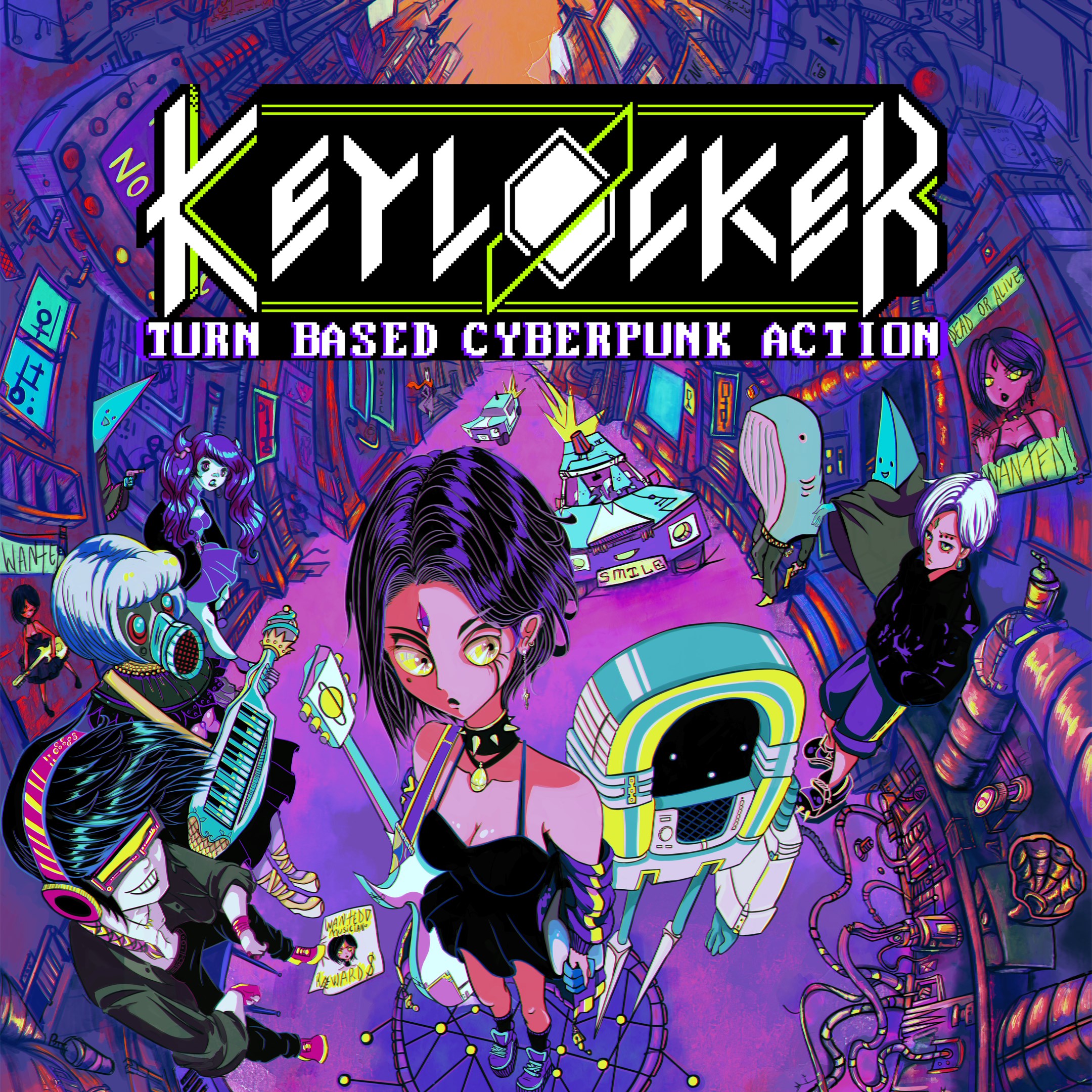 Boxart for Keylocker | Turn Based Cyberpunk Action