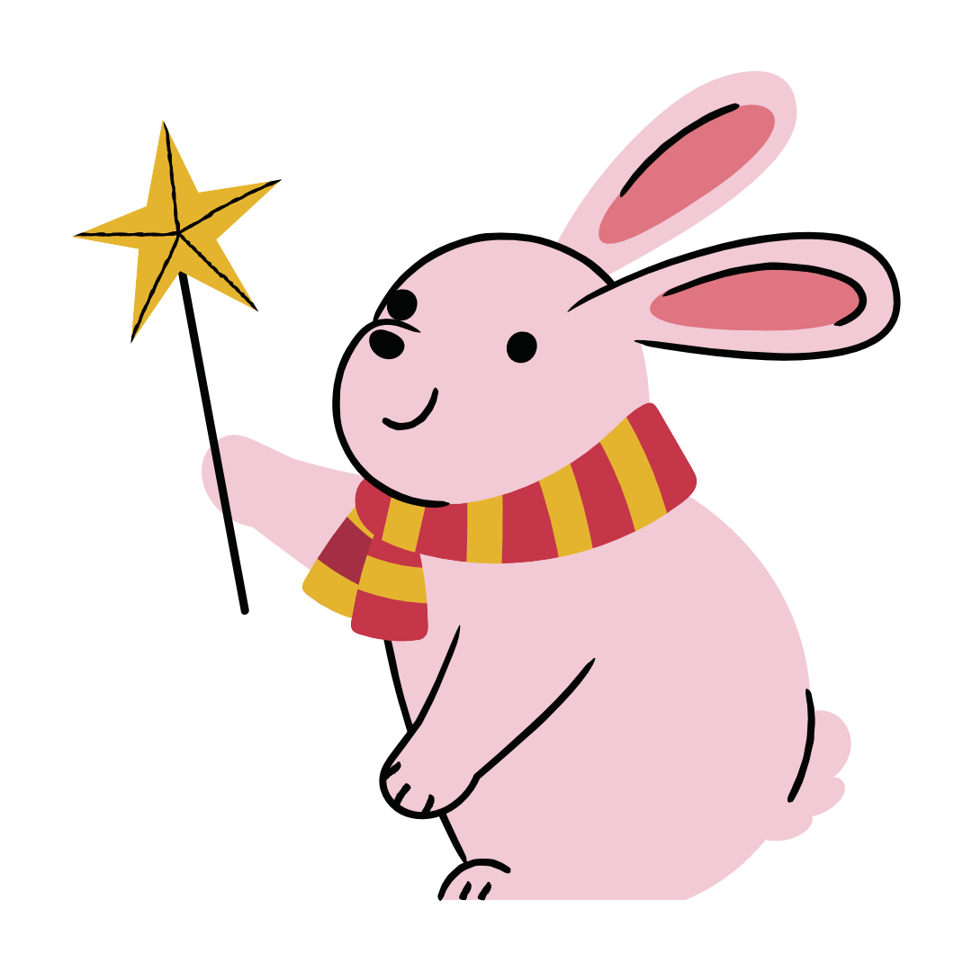 Holiday Bunny Sticker